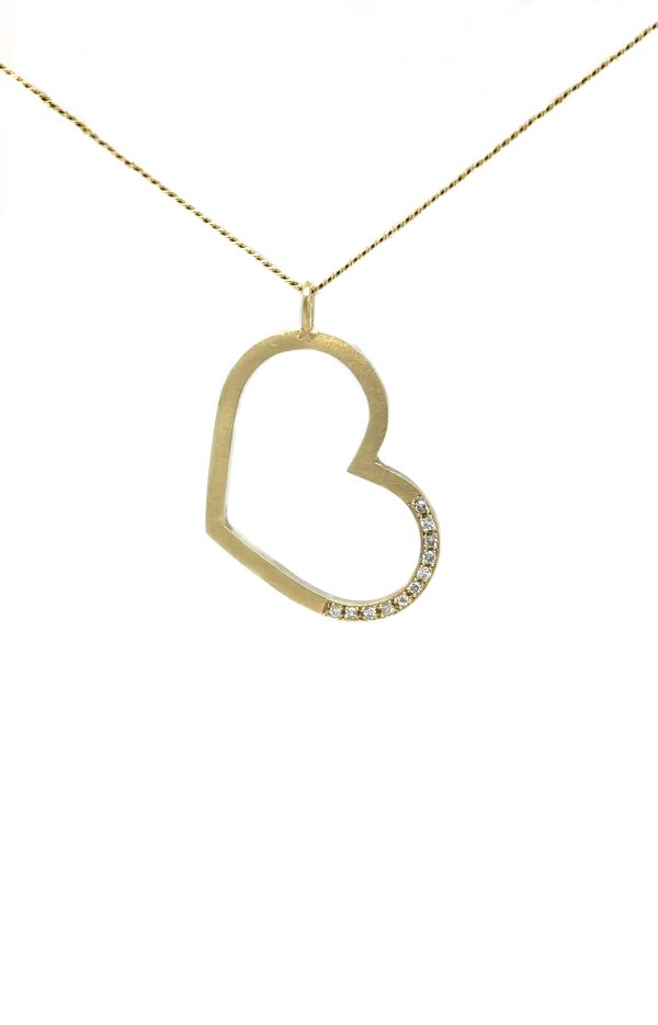 Hartjes hanger met diamant